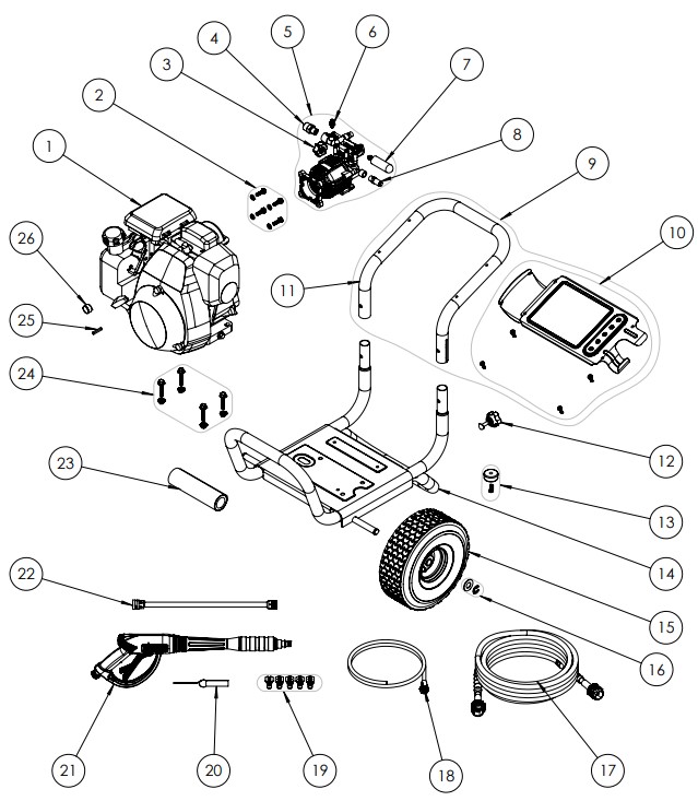 ROCK RIVER 0234396 Model RRPW3200 60701 replacement parts
